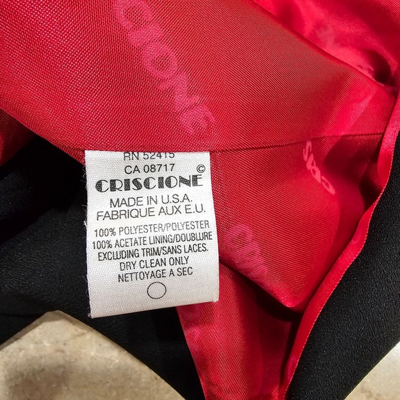 Women's Criscione 3 Piece Skirt Suit Leopard Black Lined Size S Made in USA - Picture 6 of 16